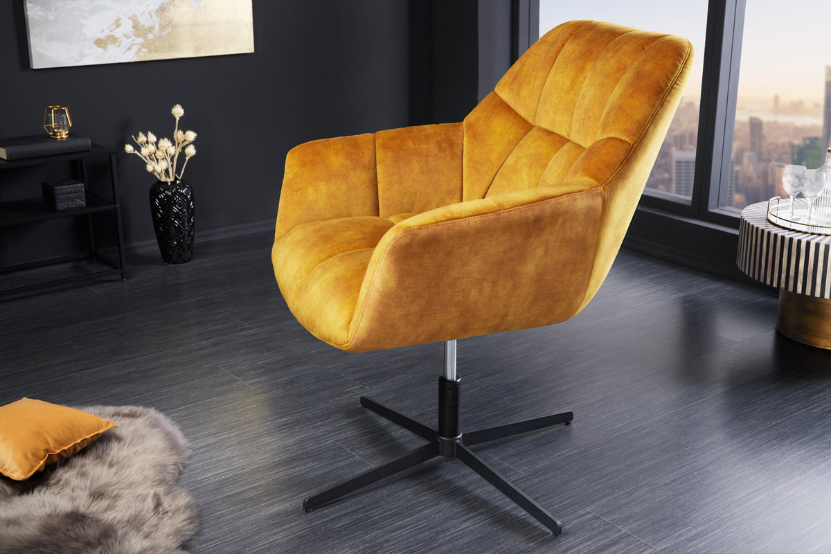 Drehbarer Sessel PAPILLON höhenverstellbar mit Armlehne