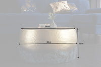 ORIENT III Runder Couchtisch 60cm gold Metall mit Patina Hammerschlag Design handmade