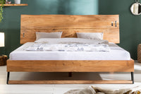 Massivholz Bett AMAZONAS 180x200cm Akazie Baumkante natur Doppelbett