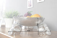Design Deko-Schale SKULL 35cm silber Aluminium Totenkopf