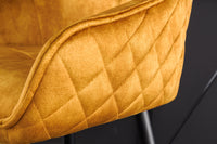 EUPHORIA Design Barhocker Samt schwarze Metallbeine Barstuhl mit Lehne
