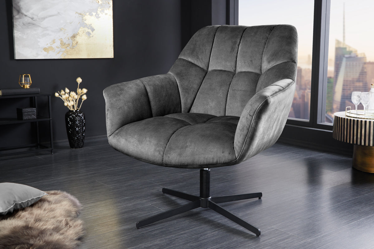 Drehbarer Sessel PAPILLON höhenverstellbar mit Armlehne