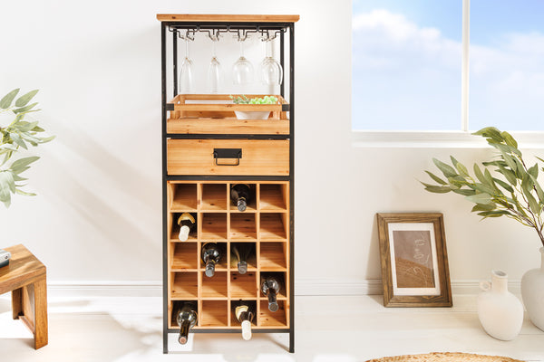 PURE Solid highboard 140cm Sheesham stone finish display case rosewood