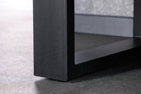 Massivholz Sideboard BARRACUDA 150cm Teak Mango schwarz Metall recycelt