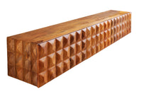 MYSTIC LIVING Solid TV board 140cm Sheesham natural 3D surface solid wood