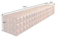 MYSTIC LIVING Solid TV board 140cm Sheesham natural 3D surface solid wood