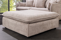 Großer Hocker HEAVEN 100cm Bouclé Polsterhocker Federkern