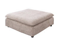 Großer Hocker HEAVEN 100cm Bouclé Polsterhocker Federkern