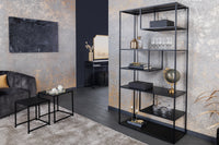 Modernes Bücherregal DURA STEEL 180cm schwarz Metall Standregal Industrial Design