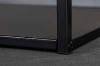Modernes Bücherregal DURA STEEL 180cm schwarz Metall Standregal Industrial Design