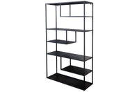 Modernes Bücherregal DURA STEEL 180cm schwarz Metall Standregal Industrial Design