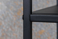 DURA STEEL Industrial console table 100cm black with two shelves