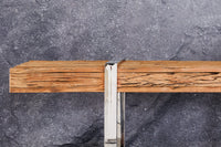 DURA STEEL Industrial console table 100cm black with two shelves