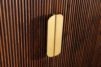 Design Sideboard GATSBY 170cm braun gold Mangoholz weiße Marmorplatte