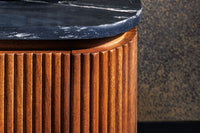 GATSBY Design Sideboard 160cm braun gold Mangoholz Marmor Metallgestell