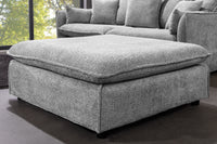 Großer Hocker HEAVEN 100cm Bouclé Polsterhocker Federkern