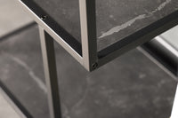 Modernes Bücherregal SLIM LINE 115cm graphit Marmor-Design Metallgestell