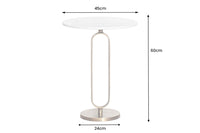Runder Beistelltisch ELEGANCE 60cm Metall Aluminium handmade