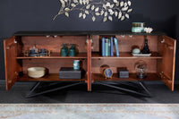 MOUNTAIN SOUL Massivholz Sideboard 175cm echter Naturstein Akazie Anrichte