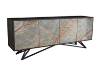 MOUNTAIN SOUL Massivholz Sideboard 175cm echter Naturstein Akazie Anrichte