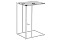 Moderner Beistelltisch SLIM LINE 65cm graphit Marmor-Design Metall Laptoptisch