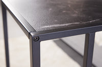 Moderner Beistelltisch SLIM LINE 65cm graphit Marmor-Design Metall Laptoptisch