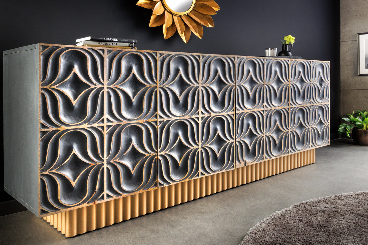 ORGANIC LIVING Solid sideboard 175cm mango wood organic design