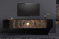 AMAZONAS Solid TV lowboard 160cm brown sheesham wood with tree edge