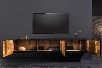 AMAZONAS Solid TV lowboard 160cm brown sheesham wood with tree edge