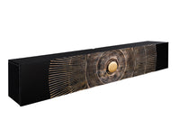 AMAZONAS Solid TV lowboard 160cm brown sheesham wood with tree edge