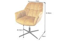 Drehbarer Sessel PAPILLON höhenverstellbar mit Armlehne