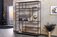 SNAKE Design shelf 165cm oak look bookcase with five shelves