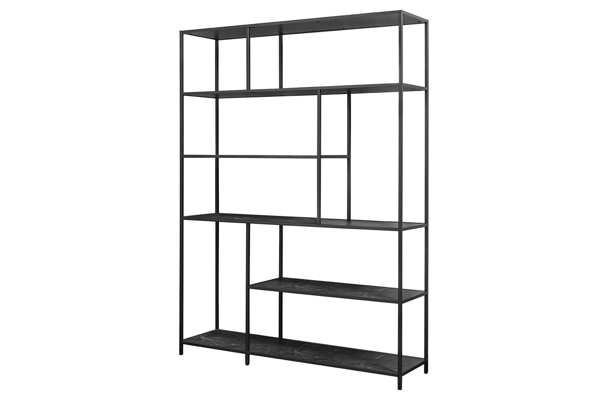 SNAKE Design shelf 165cm oak look bookcase with five shelves
