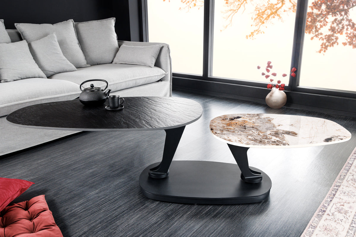 ARCHITECTURE Industrial coffee table 100cm oiled oak black frame