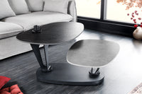 ARCHITECTURE Industrial coffee table 100cm oiled oak black frame