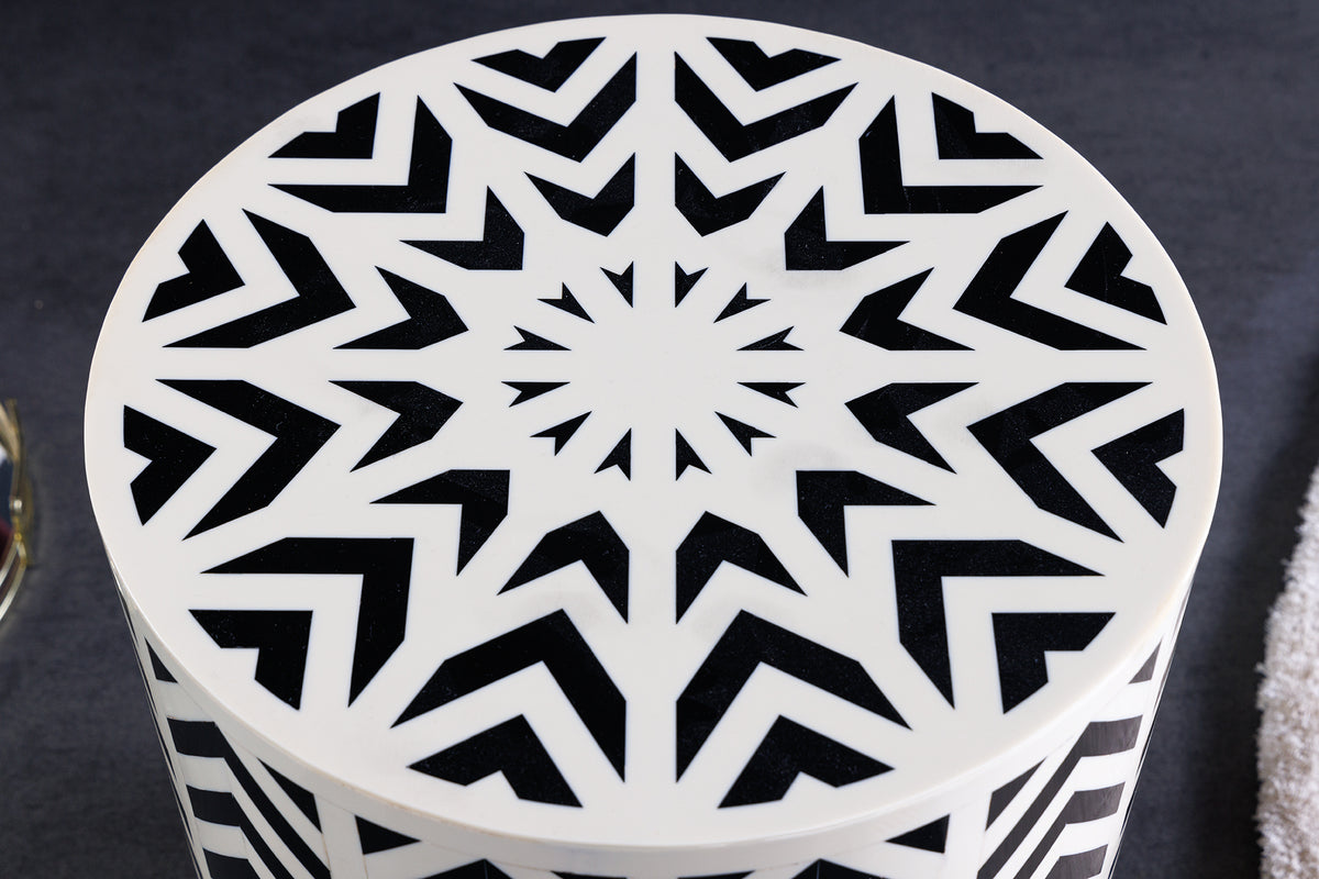 Bone Inlay Beistelltisch HARMONY NATURE Intarsien Kunsthandwerk