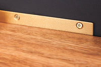 Modernes 2er Set Wandregal PURE NATURE 60cm Mangoholz massiv Metall handmade