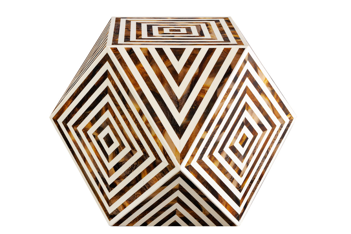Bone Inlay Beistelltisch HARMONY NATURE Intarsien Kunsthandwerk