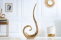 Moderne Vase WAVE gold Aluminium poliert Dekoration