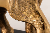 Runder Beistelltisch ELEPHANT 80cm Metall Glas Marmor Skulptur handmade