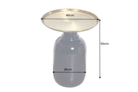 Runder Beistelltisch ELEGANCIA 50cm gold antik schwarz Metall Eisen handmade