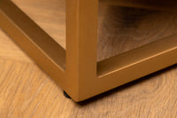 Massivholz Highboard ZEN CIRCLES 120cm weiß schwarz Mangoholz 3D-Design Metall gold