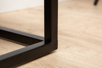 Moderne Sitzbank PETIT BEAUTÉ 110cm silbergrau Samt schwarzes Gestell