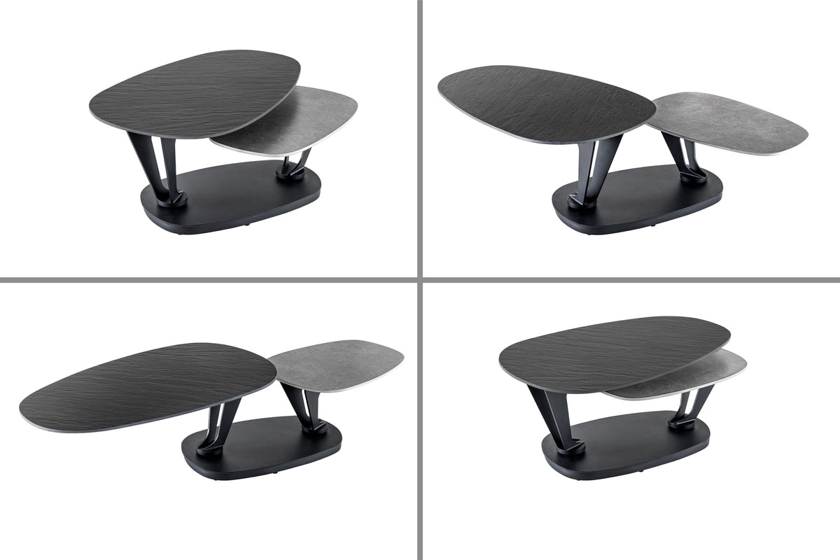 ARCHITECTURE Industrial coffee table 100cm oiled oak black frame