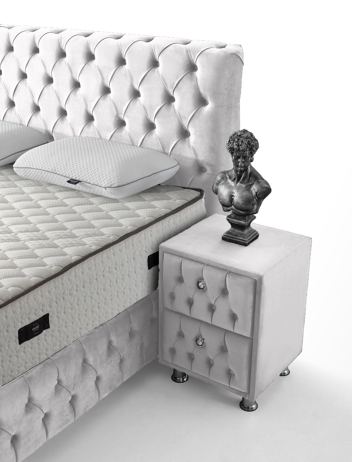 Design Saphira Bett, Boxspringbett inkl Matratze