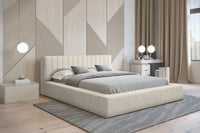 Designer Polsterbett Como mit Stauraum
