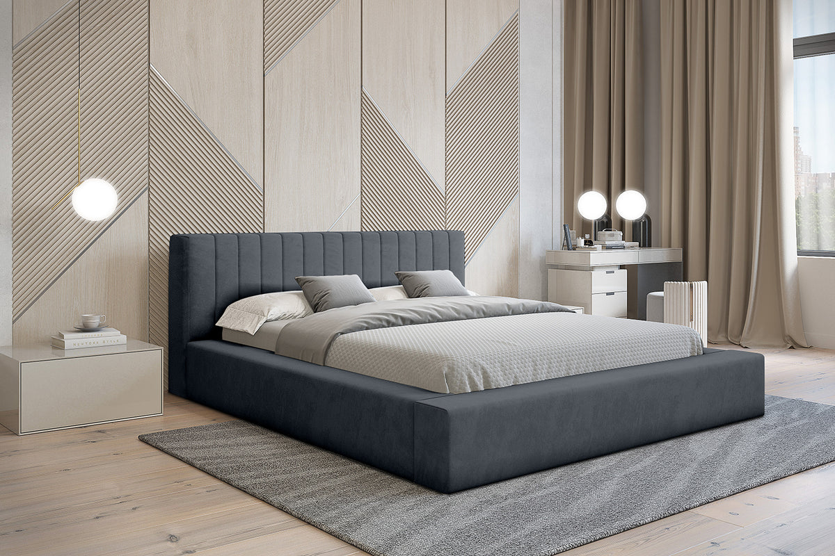 Designer Polsterbett Como mit Stauraum