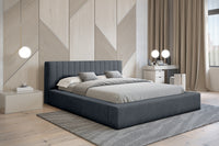 Designer Polsterbett Como mit Stauraum