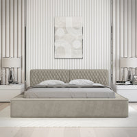 Designer Polsterbett Azzuro mit Stauraum