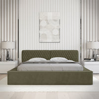 Designer Polsterbett Azzuro mit Stauraum